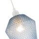 image 3 of Modern and Compact Diamond Design Midnight Blue Glass Pendant Shade | Blue