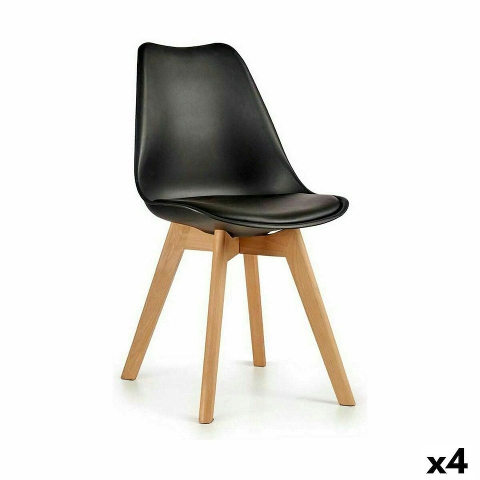 image 1 of Dining Chair Brown Black 42 x 80 x 50 cm (4 Units) Brown