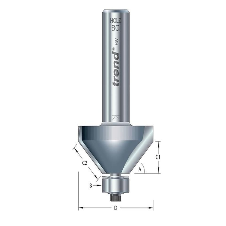 TREND 46/38 X 1/2 Tct Bearing Guided Chamfer 45 50 X 19Mm