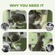 image 6 of PawHut 138cm Cat Tower with Scratching Posts Bed Condo Platform, Light Grey