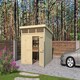 image 1 of Kibo 3-Log Cabin, Wooden Garden Room, Timber Summerhouse, Home Office - L270 x W274.1 x H245.1 cm Brown