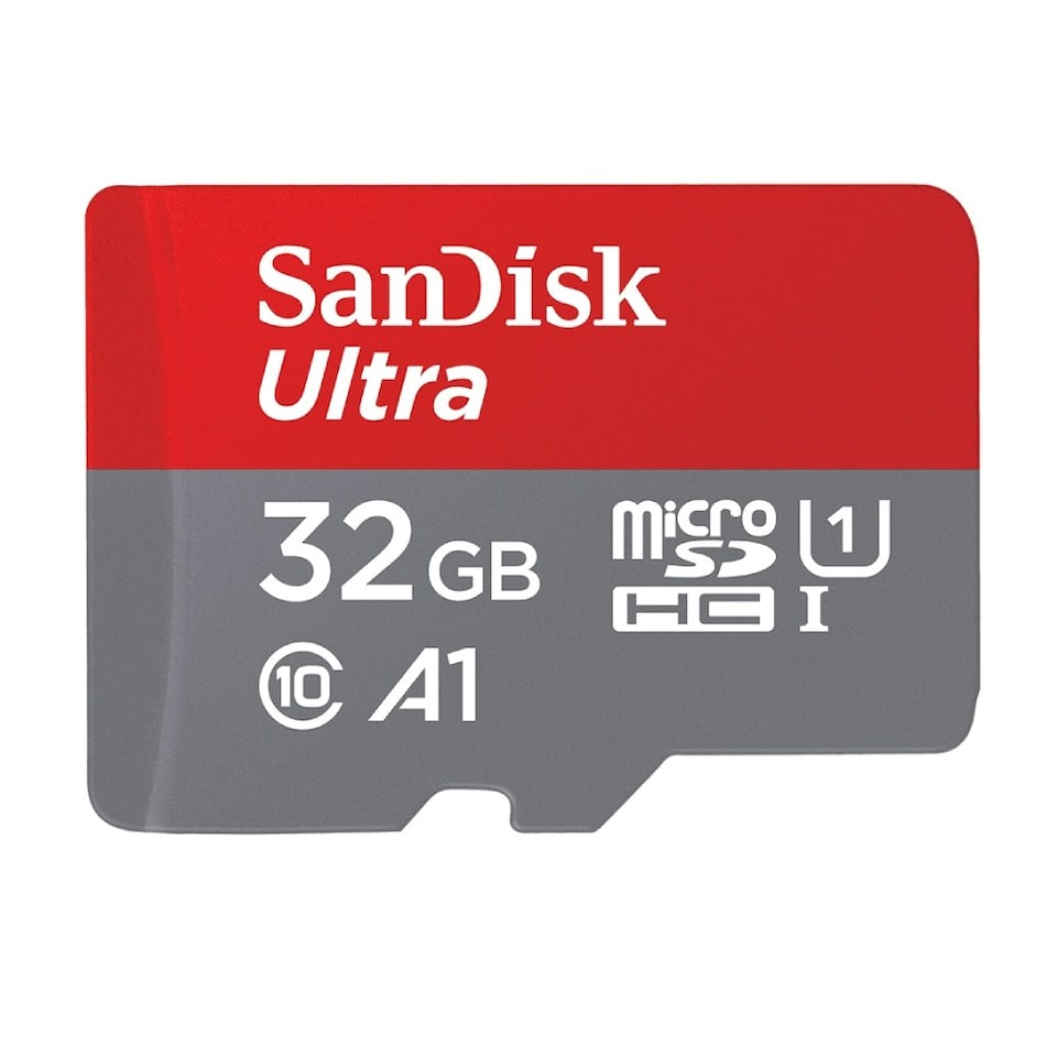 SanDisk Ultra 32GB MicroSD Memory Card - Red & Grey