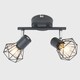 image 2 of ValueLights Angus Industrial Matte Grey Spotlight & Bulb | Grey