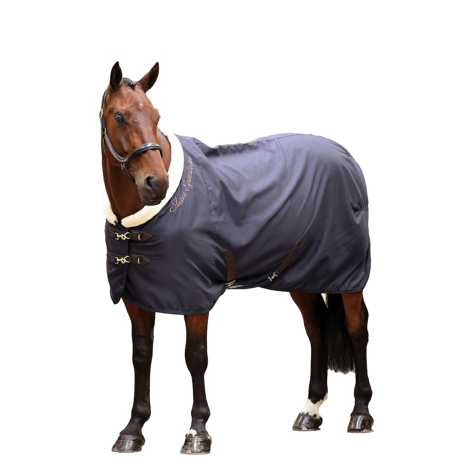 Shires Deluxe Standard-Neck Horse Stable Rug - Navy - 6´ 9"