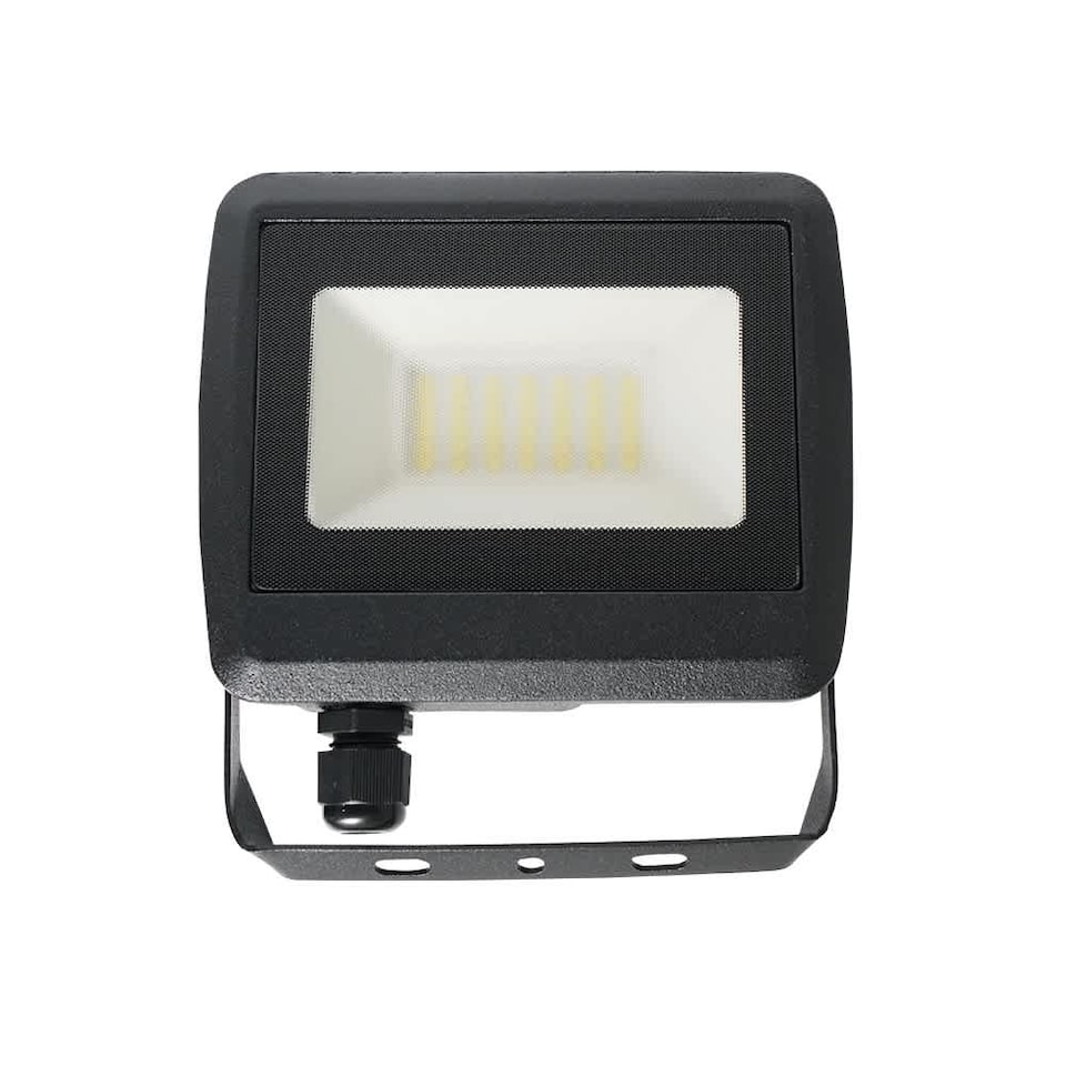 image 1 of ValueLights LED 30w IP65 Black Outdoor Garden Flood Wall Light In Cool White