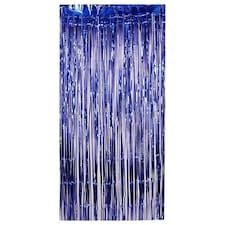 Bright Royal Blue Foil Door Curtain Backdrop 1.9m x 99cm