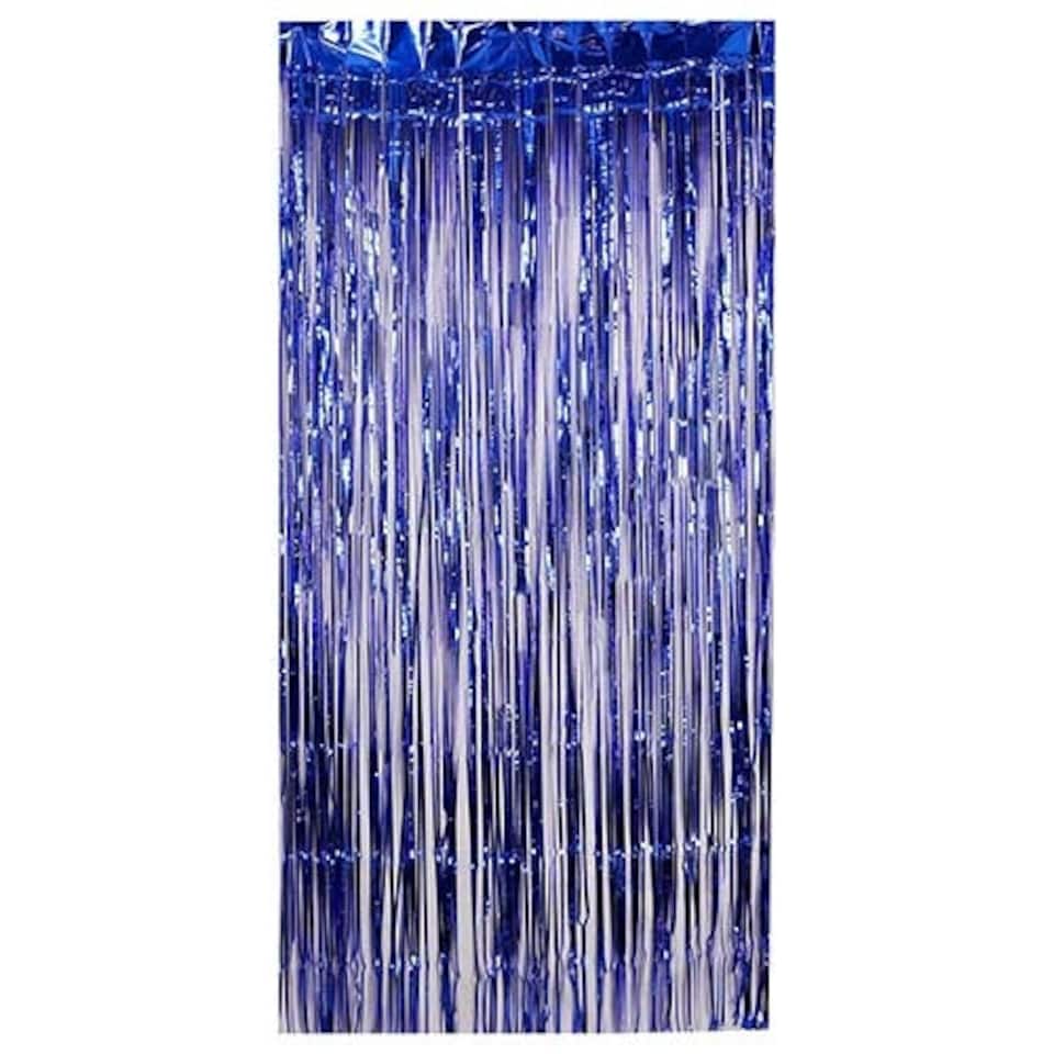 Bright Royal Blue Foil Door Curtain Backdrop 1.9m x 99cm