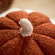 image 3 of OHS Boucle Fleece Pumpkin Shaped Halloween Fall Autumn Decoration Filled Cushion, 25x25cm - Rust