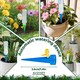 image 5 of 4 Pack Adjustable Plant Support Stakes Metal Half-Round Ring Cages with Self-Watering Sticks 25x60cm