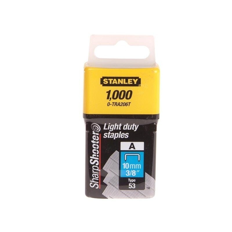 Stanley Hand Tools Tra2 Light-duty Staples - Multi Colour - 10mm