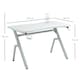 image 3 of HOMCOM Gaming Desk with Hook Cup Holder LED & Cable Management, White