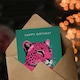 image 3 of Pink Fashion Leopard Her Birthday Card