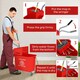 image 5 of HOMCOM 20L Compact Mop Bucket with Wringer on Wheels Black