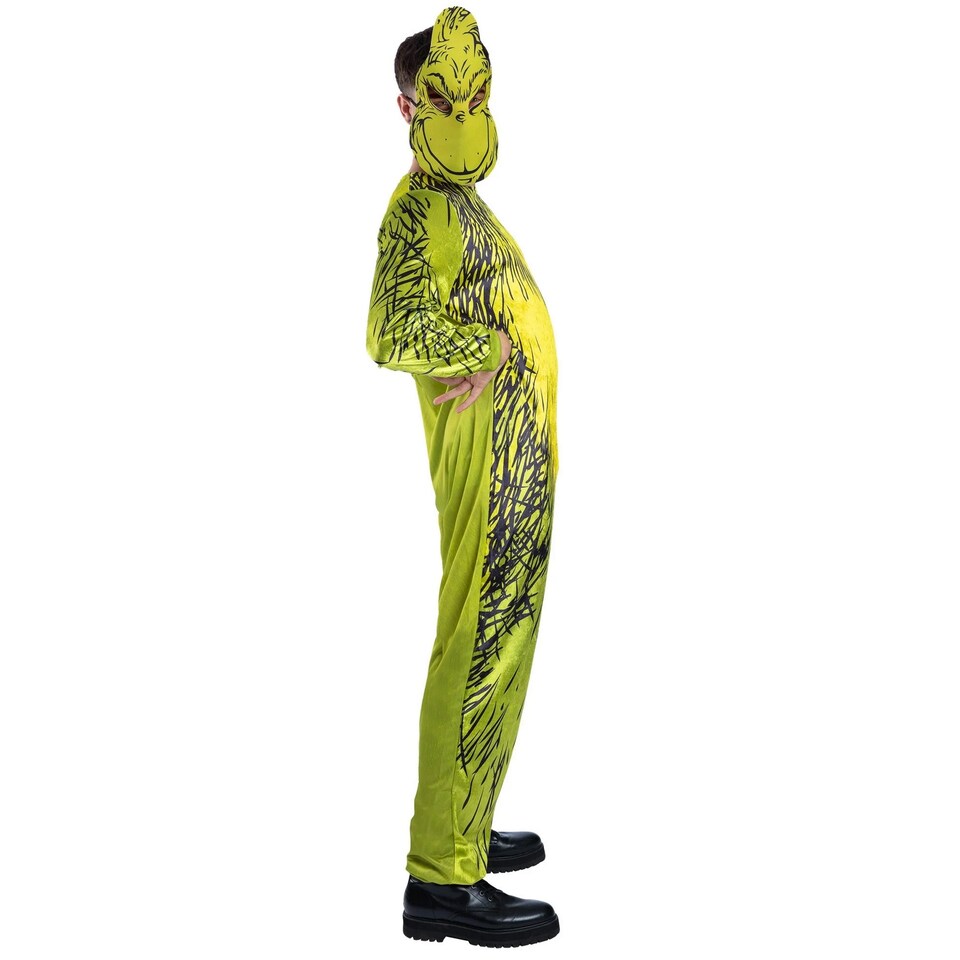 image 1 of The Grinch Unisex Adult Costume Set | Yellow | Yellow | L | 1