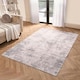 image 2 of OHS Abstract Print Washable Indoor Carpet Floor Rug, 120x170cm - Charcoal | Grey | Charcoal Grey | 120x170cm