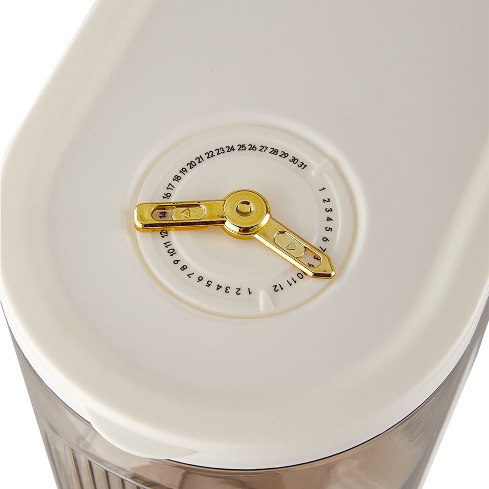 image 1 of Living and Home 10kg Airtight Large Capacity Rice Dispenser | Cream