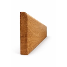 Dark Oak Round Edge European Oak Skirting Board (Unoiled) - 197mm (H) x 19mm (T) x 2400mm (L) - (Pack Of 20)