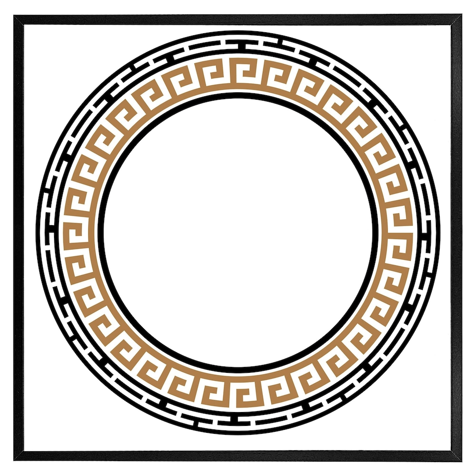 image 1 of Greek key frame (Picture Frame) Grey | XS