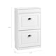 image 3 of SoBuy FSR78-WG,Shoe Rack Storage Cabinet with 2 Flip Drawers | White | White-glossy | 1