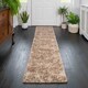 image 1 of KUKOON Natural Beige Mottled Shaggy Long Runner Rug 60cm x 240cm Cream