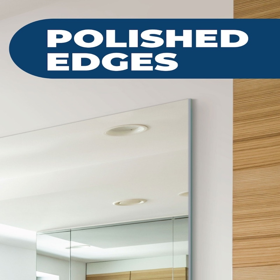 image 1 of Circuitt 4mm Sheet Mirror Glass 183 x 91CM 6ft x 3ft Polished Edges N/A