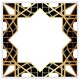 image 1 of Art deco star border (Picture Frame) White | XS