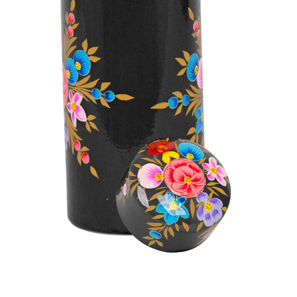 image 1 of BillyCan Hand-Painted Picnic Water Bottle - 875ml - Carbon Pansy Grey | One Size