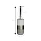 image 2 of Showerdrape Luxe Grey/White Toilet Brush & Holder | Multi | White | 1
