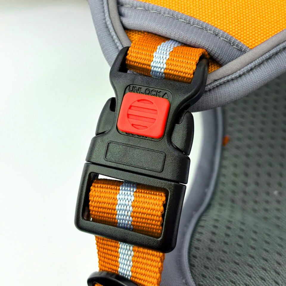 image 1 of HugglePets Activity & Travel Dog Harness Orange | XL