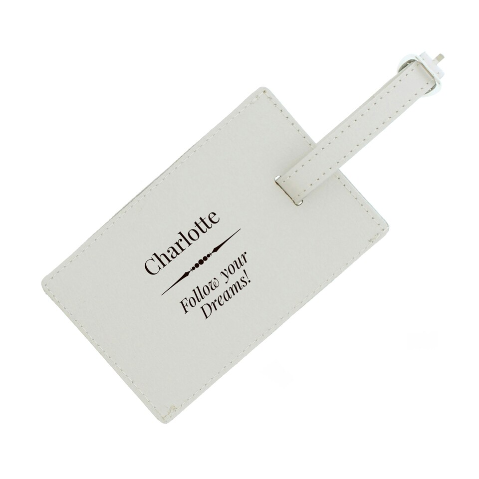 image 1 of Personalised Classic Cream Luggage Tag Cream