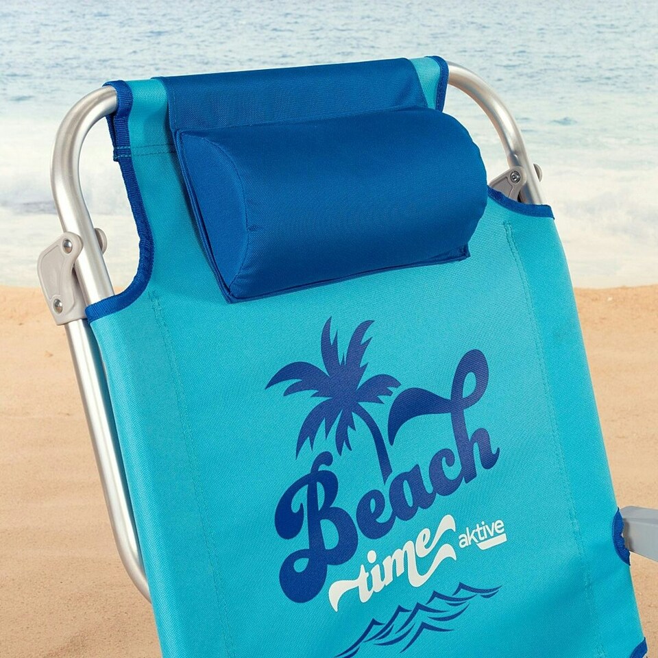 image 1 of Beach Chair Aktive Foldable Blue 53 x 80 x 58 cm (2 Units) N/A