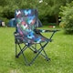 image 2 of OHS Kids Football Camping Chair Folding Garden Outdoor Picnic Seat | Multi | Neon