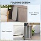 image 3 of Outsunny Folding Coffee Table, Height Adjustable Bistro Table 