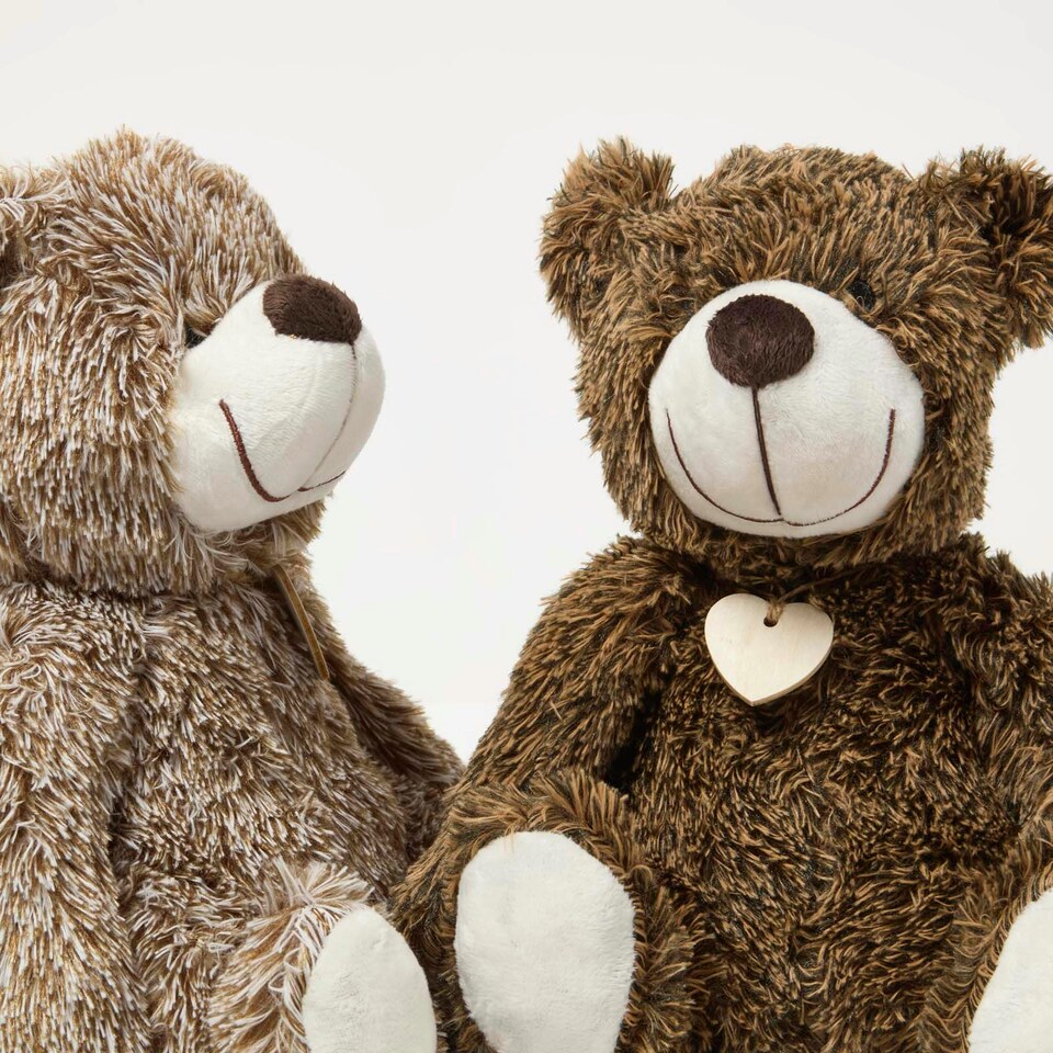 image 1 of Homescapes Teddy Bear Doorstop - Set of 2 - Animal Door Stops