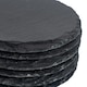 image 4 of Argon Tableware 12 Piece Round Slate Placemats & Coasters Set Grey