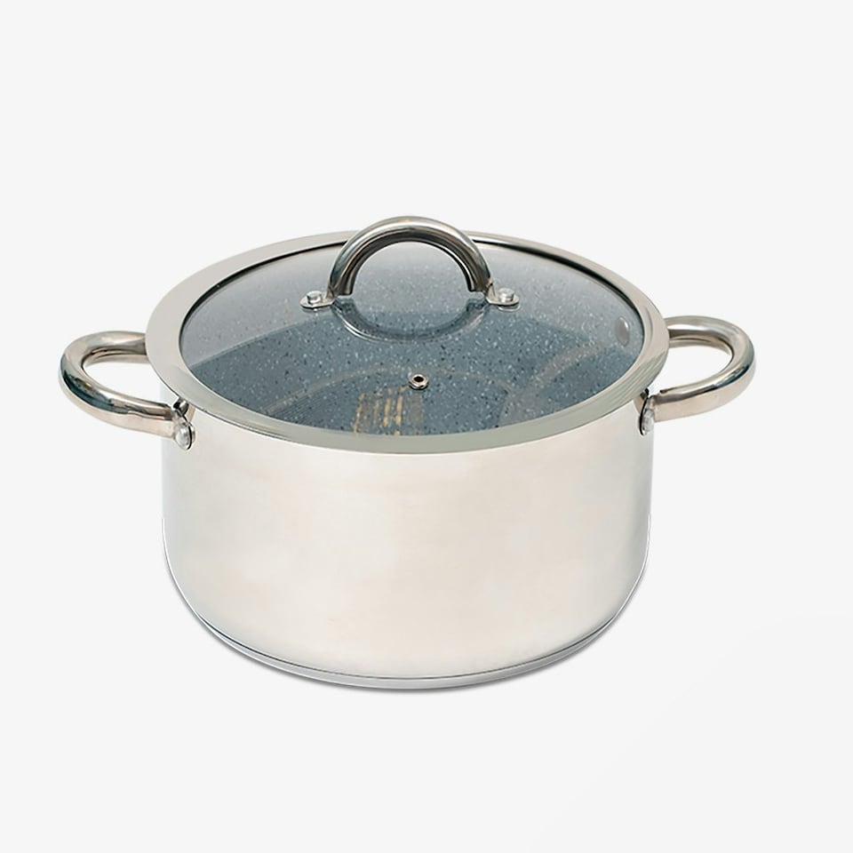 image 1 of Durastone Stainless Steel 5.5L Non-Stick Stock Pot