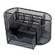 image 1 of 9 Compartment Wire Mesh Desktop Organiser