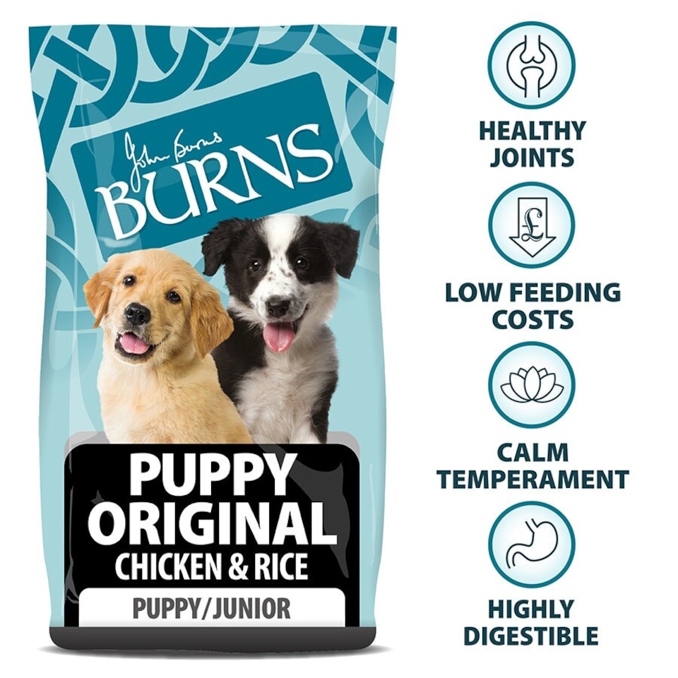 image 1 of Burns Puppy Chicken & Rice Hypoallergenic Dry Dog Food - 12 kg