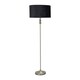 image 4 of ValueLights Maggie Chrome Candlestick Floor Lamp Black Velvet Shade | Black