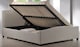 image 2 of 4ft6 Double Sand Ottoman Lift Up Storage Bed, Sand Cream Fabric Upholstered Bed Frame Bedstead. | Multi | Sand | Double
