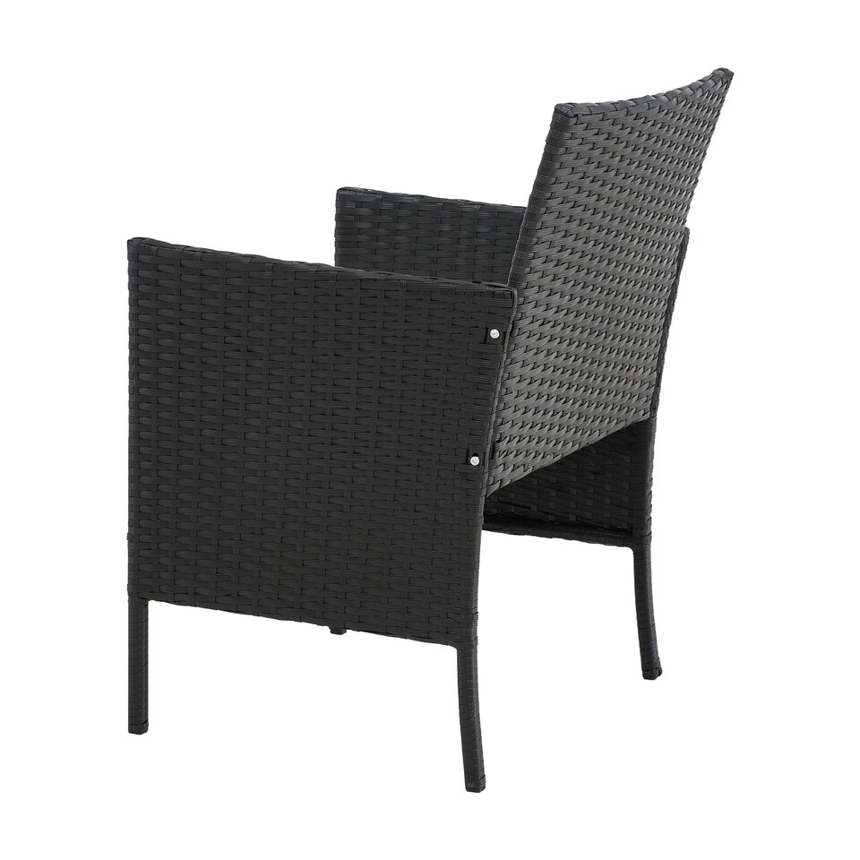 image 1 of Living and Home 3Pcs PE Rattan Wicker Garden Furniture Bistro Set
