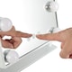 image 3 of Living and Home Adjustable Vanity Mirror with LED Bulbs, 3 Color Light