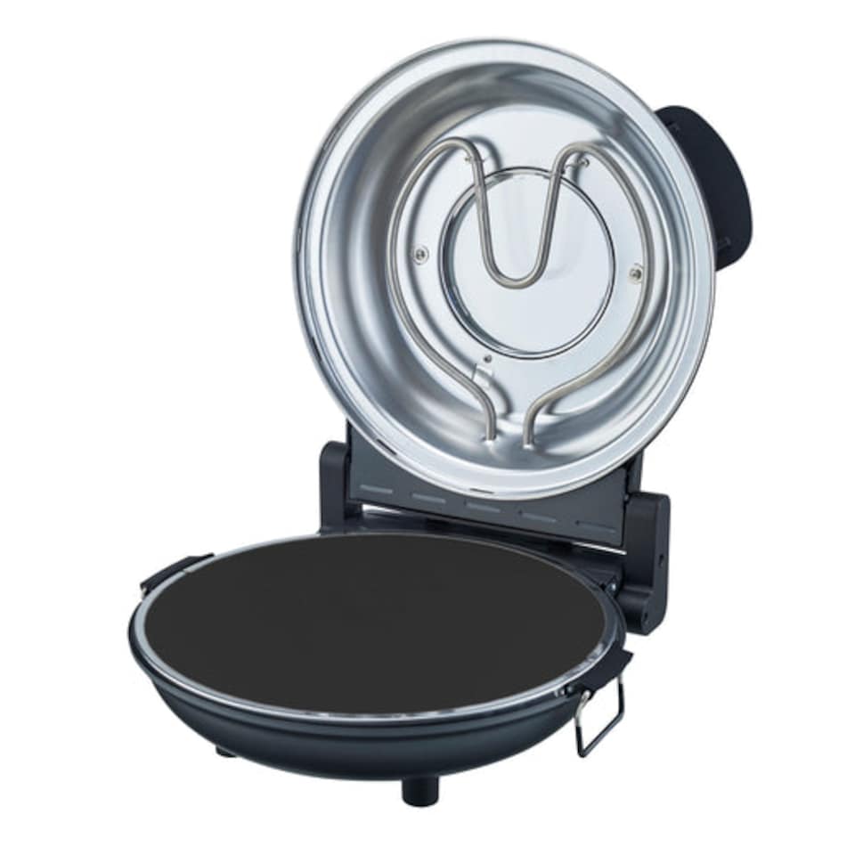 image 1 of Cooks Professional Electric Pizza Oven with Stone Base, Window, Paddles & Baking Sheet | Grey