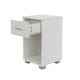 image 5 of Lido 1 Drawer Bedside Table - Gloss White Finish with Silver Handles and Feet | White | White | One Size | 1