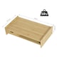 image 7 of HOMCOM Monitor Riser Laptop PC Plinth Stand Desktop Organiser W/ Drawer Bamboo