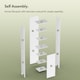 image 7 of VonHaus Holbrook White Freestanding Tall Bathroom Storage Cabinet with 6 Shelves