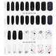 image 2 of Nail Sticker (black) - # Kandinsky Segment Nail - 32pcs Black