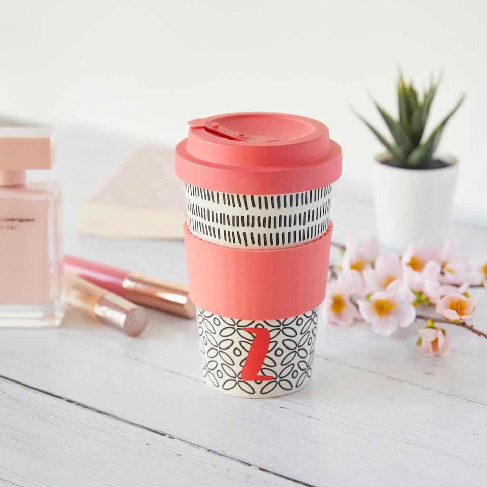 image 1 of KitchenCraft 410ml Bamboo A to Z Letter "Z" Reuseable Mug | Multi