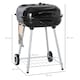 image 3 of Outsunny BBQ Charcoal Smoker Grill Trolley with 2 Wheels and Grilling Utensils
