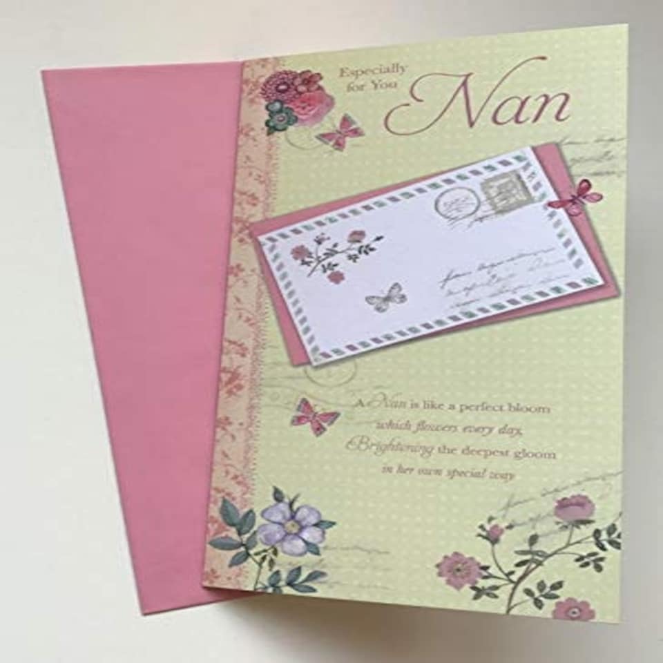 image 1 of Nan Lovely Verse Happy Birthday Traditional Slim Card